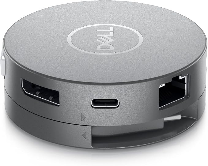 Dell 7-in-1 USB-C Multiport Adapter - DA310-2. USB-A Ports, 1 USB-C, 1 HDMI, 1 DisplayPort, 1 VGA and 1 RJ-45 Port, Crisp 4K Resolution at 60Hz, SuperSpeed Data Transfers, Lightweight and Portable.