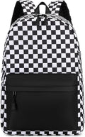 mezhsa Boy School Backpack Elementary Middle Lightning Bookbag Laptop Teenager Waterproof Lightweight 17 Inches (4Black Square)