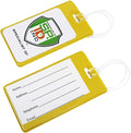 Bulk 25 Pack - Bright Backpack ID Luggage Tags for Student Identification Cards - School Name Badge Holder for Backpacks - Business Card Size with Clear Insert Window by Specialist ID (Yellow)