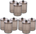 WOONEKY 9pcs Cotton Swabs Holder with Lid Elegant Bathroom Cotton Pads Dispenser for Organizing Items Portable and Versatile Storage for Home and Dorm Use