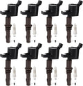 8PCS FD509 Ignition Coil + 8PCS SP509 Iridium Spark Plugs Ignition Coils Pack Fits for 2008-2010 F-150, 2008-2014 Expedition, 2009-2014 Navigator 4.6L 5.4L 6.8L, Coil Pack Set Aftermarket Parts
