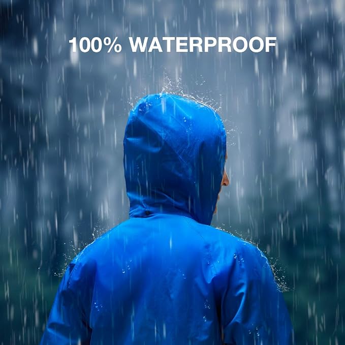 TIDEWE Rain Suit, Waterproof Breathable Lightweight 2 Pieces Rainwear