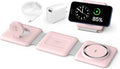 Charging Station for Apple Multiple Devices: 3 in 1 Foldable Magnetic Wireless Charger Stand - Travel Charging Dock Compatible with iPhone 17 16 15 14 13 12 Pro Max Plus Apple Watch AirPods