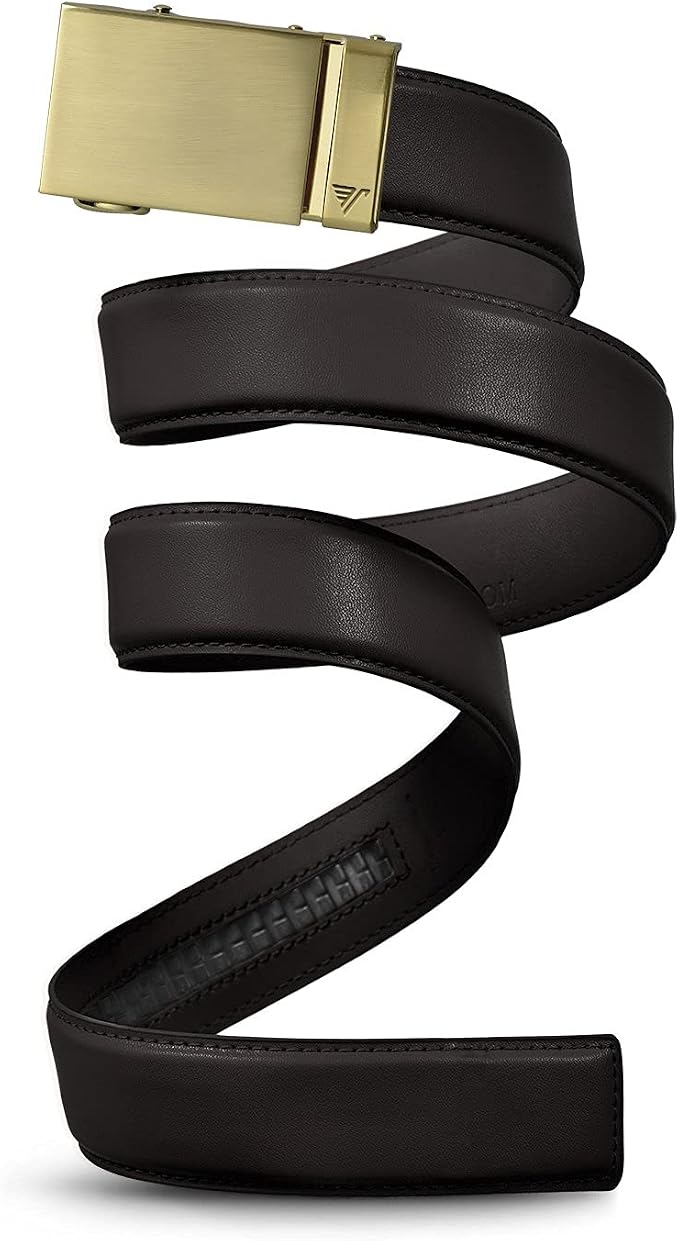 Mission Belt Men's Leather Ratchet Belt, 40mm Metal Collection