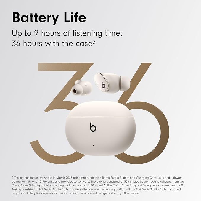 Beats Studio Buds + - Ivory with AppleCare+ (2 Years)