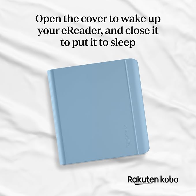 Kobo Libra Colour SleepCover Case | Dusk Blue Stylus Notebook | Sleep/Wake Technology | Built-in 2-Way Stand | Vegan Leather | Compatible with 7” Kobo Libra Colour eReader