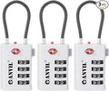 ANVIL TSA Approved Luggage Locks with Search Alert Indicator, 4-Digit Combination Suitcase Lock, Advanced TSA008 Core Heavy Duty Anti-Theft Travel Lock for Double Zippers, Backpacks