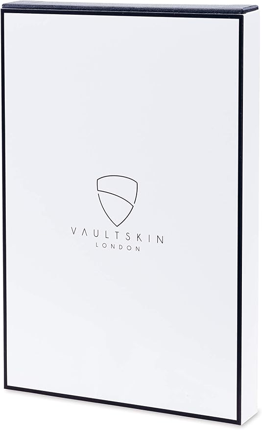 Vaultskin Leather Passport Holder, Slim RFID Blocking Travel Wallet for Men and Women, Fits Passport, Credit Cards, ID, Cash, Passport Cover Ideal Travel Accessories with Gift Box (Kensington)