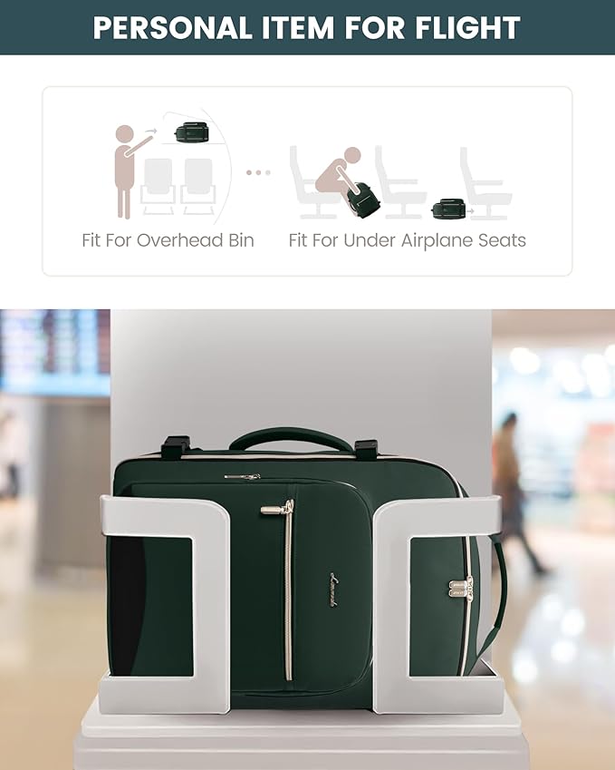 LOVEVOOK 40L Travel Backpack Flight Approved Carry on Backpack,3 Packing Cubes,Waterproof Personal Item Travel Bag,TSA Carry on Luggage Suitcase Travel Essentials,Gifts for Women & Men,fits 17" Laptop