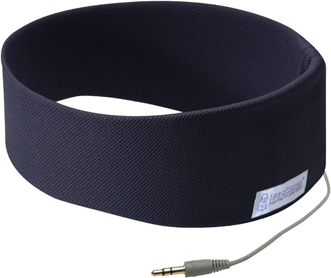 SleepPhones AcousticSheep Classic | Corded Headphones for Sleep, Travel, and More | The Original and Most Comfortable Headphones for Sleeping (Nighttide Navy - Breeze Fabric, Small)