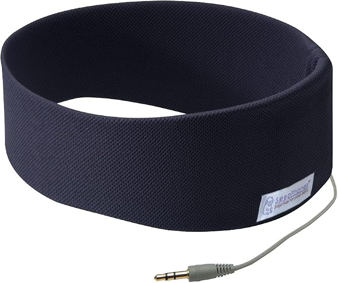 AcousticSheep SleepPhones Classic | Corded Headphones for Sleep, Travel, and More | The Original and Most Comfortable Headphones for Sleeping (Nighttide Navy - Breeze Fabric, Medium)