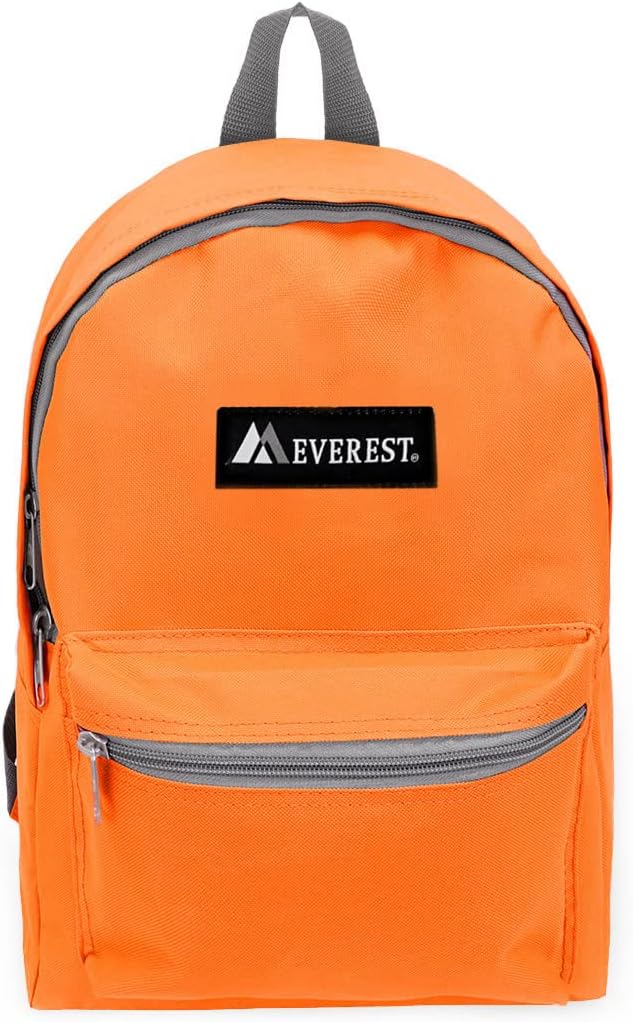 Everest Basic Backpack, Orange, One Size