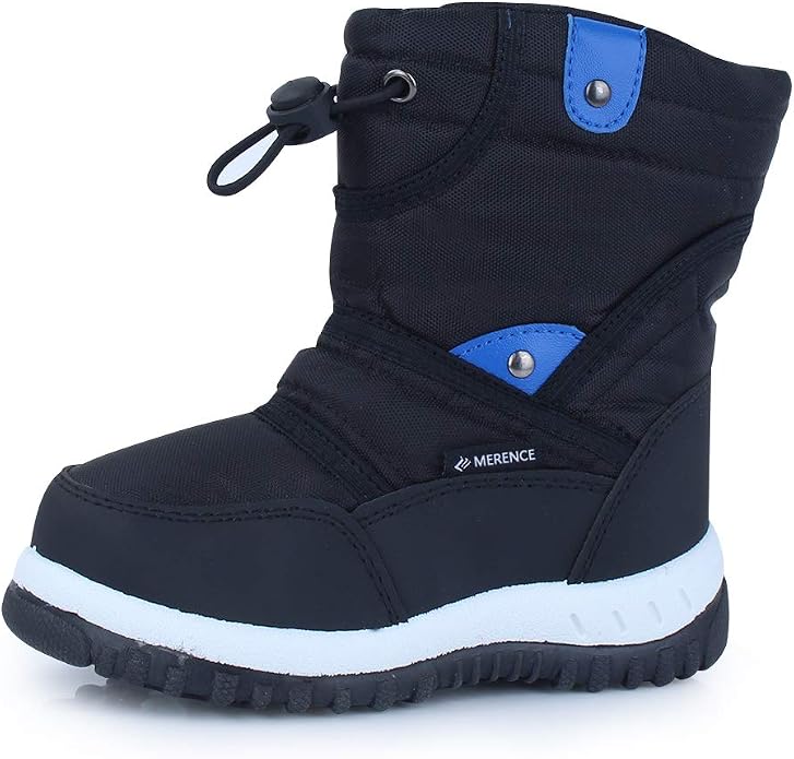 CIOR Winter Snow Boots for Boy and Girl Outdoor Waterproof with Fur Lined(Toddler/Little Kids)