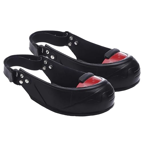1 Pair Toe Shoe Covers Industrial Overshoes Foot Guard Adjustable Strap Waterproof Alloy Steel Toe Cap Suitable for Visitor Protection Workplac, Size M, as described