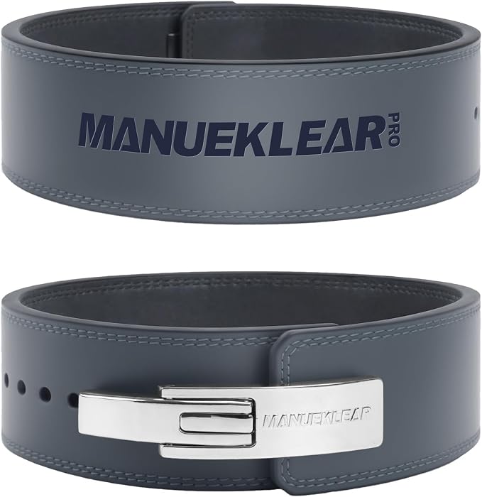 MANUEKLEAR 10mm Thick & 4inch Wide Weight Lifting Belt Lever, Lever Belt Weightlifting for Men and Women, Powerlifting Lever Gym Belt for Squat Deadlift Workout