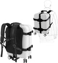 Backpack Conversion Straps for 22-26 Inch Hard Luggage, Adjustable Suitcase Carrier with Padded Back Panel, Quick-release Buckles, Chest Strap, Fits Non-expanded Hard Cases