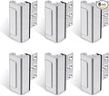 GreaTalent 6PACK Home Security Door Reinforcement Lock Childproof, Add High Security to Home Prevent Unauthorized Entry, Aluminum Construction Finish, Frame Lock, Silver