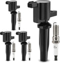 UF621 Ignition Coil & SP530 Double Iridium Spark Plug for L4 Mazda 3, Mazda 6,Tribute/Ford Focus, EcoSport,Transit Connect,Escape/Mercury Mariner Replaces# FD505 DG522 9E5Z12029A DG-507 DG-541 C-1453