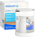 Waterdrop 0 TDS Glass Electric Countertop Water Filter Dispenser, Large 22-Cup, 4-Stage Instant Water Filtration System Rechargeable, Reduce Chlorine, Lead, Copper, with 1 Filter