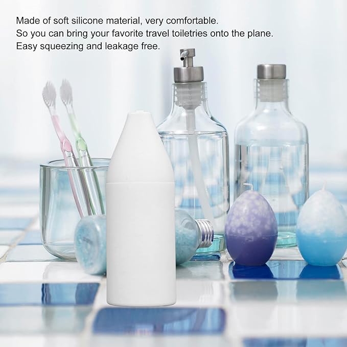 Silicone Travel Bottles for Toiletries Travel Size Containers Set Portable Leak Proof Refillable Cosmetic Squeeze Bottles Shampoo Hair Conditioner Body Lotion Bath Shower Gel