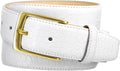 Genuine Full-Grain Cowhide Leather Dress Belt Solid Brass Gold Buckle 1-3/8'' or 1" Wide