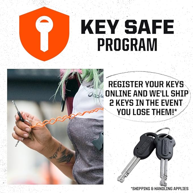 Kryptonite Keeper Bike U-Lock Standard with Braided Steel Cable, Heavy Duty Anti-Theft Bicycle U Lock, 12mm Shackle and 10mm x4ft Length Security Cable with Mounting Bracket and Keys | bike-locks