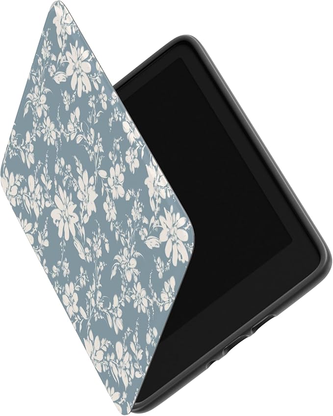 Casely Kindle Case | Afternoon Tea | Blue Floral | Compatible with 7” Kindle Colorsoft and 7” Kindle Paperwhite (12th Gen)