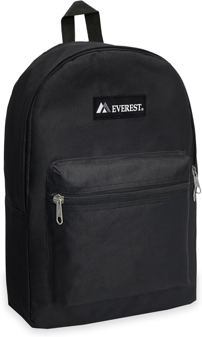 Everest Luggage Basic Backpack, Black, Medium