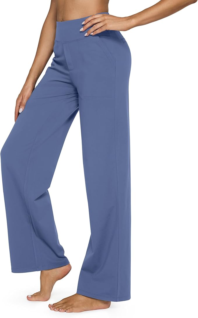 G4Free EverGoing Yoga Pants Women Wide Leg Pants with Pockets High Waist Stretch Dress Casual Sweatpants Petite/Regular/Tall