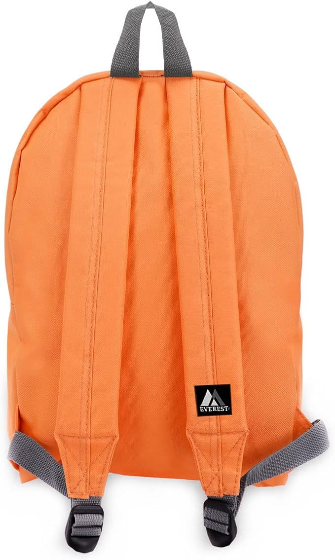 Everest Basic Backpack, Orange, One Size