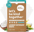 Kind Laundry Detergent Sheets – 120 Loads Ocean Breeze, EWG Verified, No Residue After Wash, Eco Plastic-Free Liquidless Laundry Soap, Non-Toxic Formula, for Sensitive Skin, Travel & Dorm Friendly