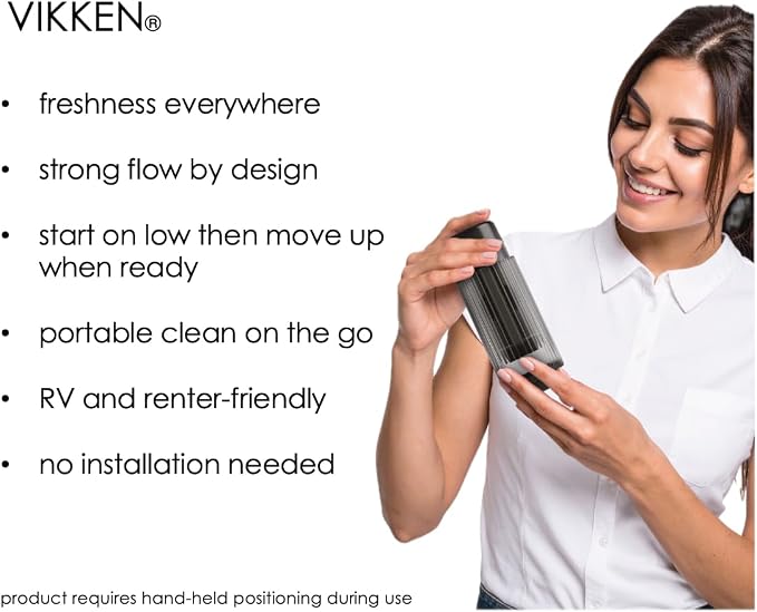 VIKKEN® Travel Bidet USB-Type C Electric Rechargeable Mobile Handheld Ultra Strong Water Spray Personal Hygiene Self Care for Men & Women, Go+ 300ml Classic Trim