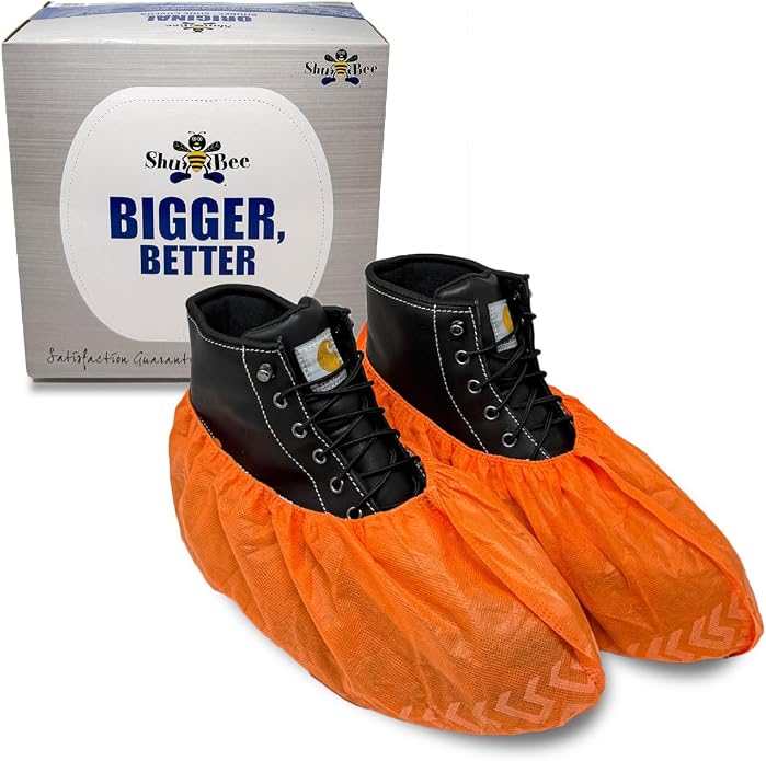 ShuBee Original Disposable, Extra-Large Boot and Shoe Covers, Thicker & Stronger, Durable Protection for Floors - 50 Pairs