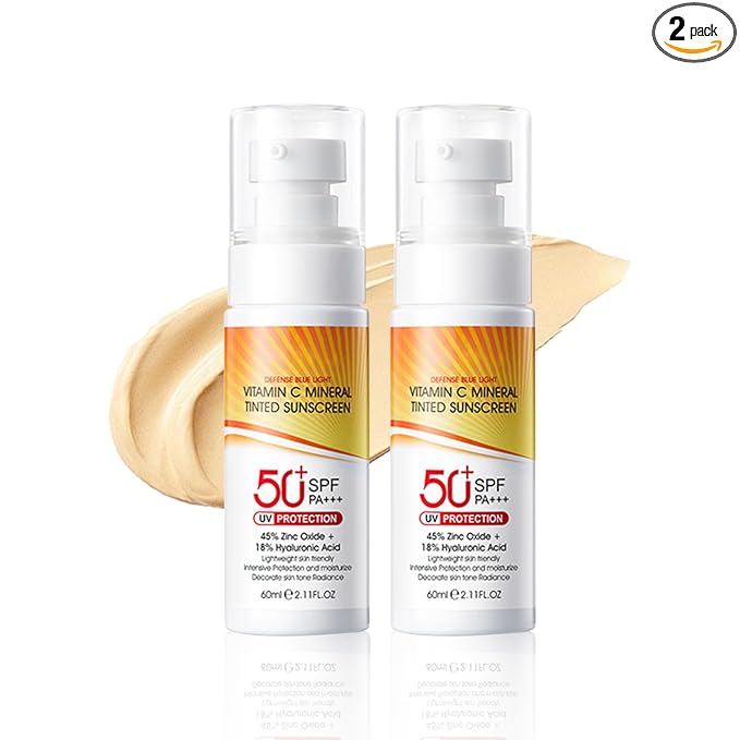 Face Sunscreen Cream SPF 50+,Moisturizing Sunscreen for Face,Long Lasting Refreshing Tinted Facial Moisturizer Sunblock for Women Men,Non-greasy Travel Size Facial Sun Screen Lotion O
