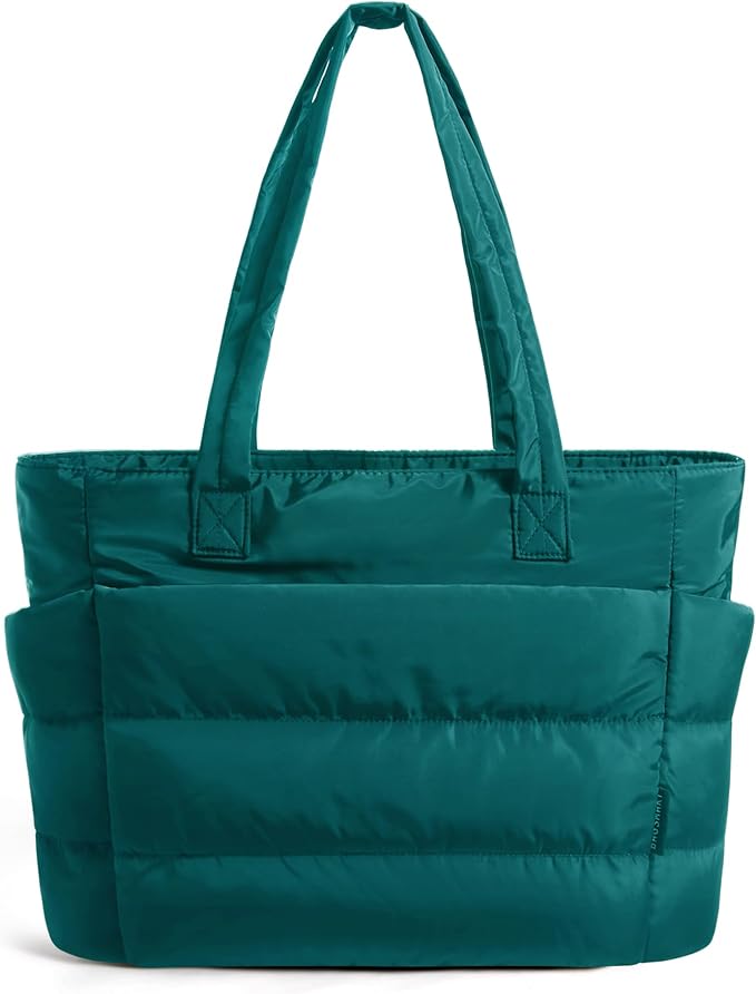 BAGSMART Tote Bag for Women, Lightweight Puffy Tote Bag with Compartments Shoulder Bag Handbag for Travel, Work, Gym | Lightweight
