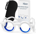 Hion Motion Sickness Glasses,Relieve Carsickness Airsickness Seasickness Glasses,Ultra-Light Portable Nausea Vertigo Glasses, No Lens Liquid Glasses for Adults or Kids(Deep Black-Box