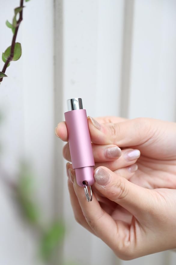 mordeco nanoSprayer Mini Perfume Refillable Bottle, Perfume Atomizer, Essential Oil Bottles, Small Spray Bottle for Travel, Everyday Carry (5ml, Pink)