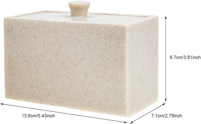 Zerodeko Cotton Swabs Storage Case Lid Compartment Cotton Pad Organizer for Bathroom Premium Quality Container Space-saving Design for Tidy Organization