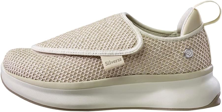 Silverts Women’s Adaptive Clothing Comfort Shoes, Easy Closure Adjustable Wide Fit Footwear for Elderly, Nursing Home