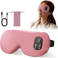 Heated Eye Mask,Cordless Eye Mask for Dry Eyes,Eye Relief, Improved Sleep,Eye Heating Pad for Travel, 4 Heat Levels, 4-Level Timing, Washable Cover, Travel, Gifts for Family(Black) (Purple-Pink)