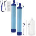 Water Filter, Survival Filtration Portable Gear, Emergency Preparedness, Supply for Drinking Hiking Camping Team Family Outing (2PCS)