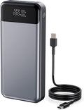24,000mAh 280W Laptop Power Bank, PD 3.1 Portable Charger with Smart Display, 3-Port USB C Battery Pack for MacBook Pro/Air, iPhone 16/15/14/13 Series, iPad and More, Flight-Approved for Travel