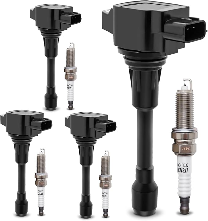 UF549 Ignition Coil Packs & 9029 Double Iridium Spark Plug Compatible with 2007-2019 Nissan Altima Versa Sentra Rogue Cube NV200 Pathfinder Infiniti FX50 M56 QX60 QX70 C1696 & DILKA6RA11