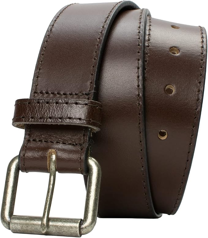 Outback Belt - Genuine Full Grain Leather Belt with Nickel Free Buckle