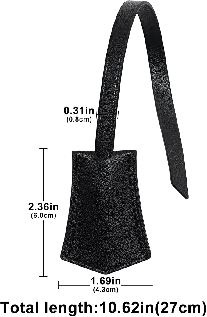 jiesinlov Microfibre Leather Tags for Speedy 25 30 35 Handbag,Luggage or Suitcase Tag (Black Tag)