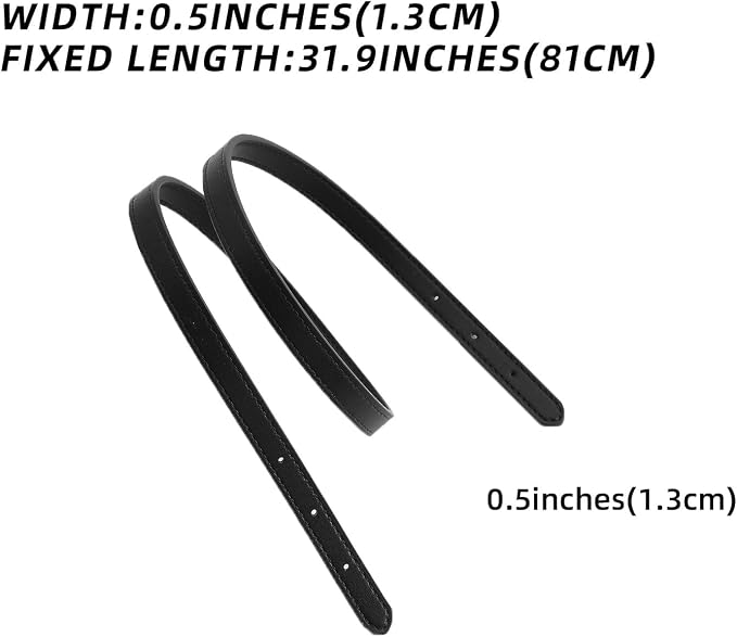 Jiesinlov 2 This Strap is Well Made, Soft, Comfortable and durablePcs Bag Microfiber Leather Strap Replacement Shoulder Straps for Mollie 25 Tote Handbag(Black)