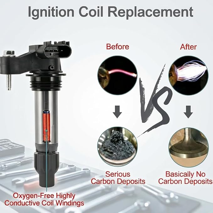 Ignition Coil Pack Set of 6, UF569 Ignition Coil for for GMC Acadia for Buick Enclave for Chevy Traverse Impala Camaro Equinox for Cadillac SRX CTS for Suzuki XL7 for Saturn Vue 3.6L 3.0L 3.2L