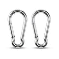 Large Carabiner Clip Hooks, 2pcs 5.5 inch Carabiners Heavy Duty, 304 Stainless Steel Spring Snap Hook Fits Camping Hanging Hiking Weight Lifting, Metal Clips for Rope or Chain