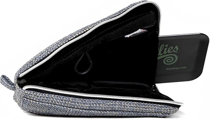 Dime Bags All-in-One Padded Pouch with Accessory Tray & Smell/Spill Proof Pocket, Protective Case for Glass Storage & Travel