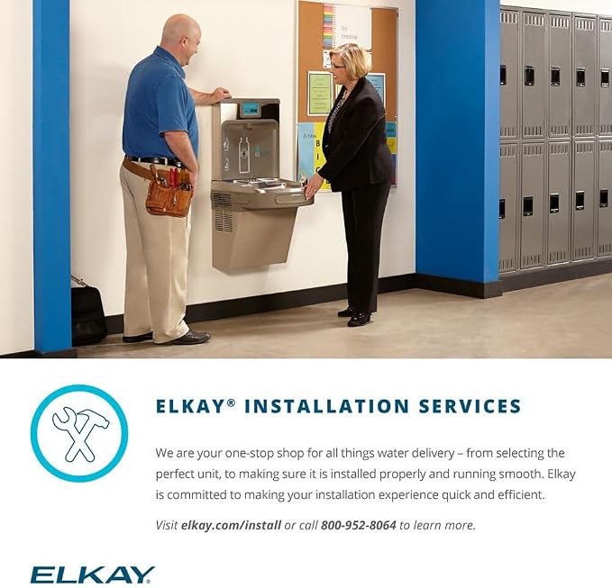 Elkay ezH2O Bottle Filling Station &, Bi-Level Cooler Filtered Non-Refrigerated Stainless